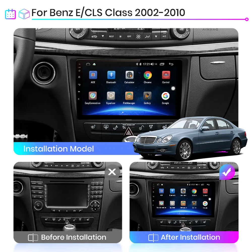 2 Din Автомобильный мультимедийный плеер Android 8.1 GPS для Benz E-class W211 E200 E220 E300 E350 E240 E270 E280