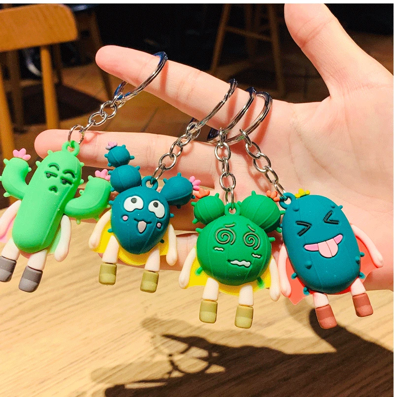 

Creative Cactus Keychain Pendant Cartoon Epoxy Backpack Pendant Small Gift Keychain