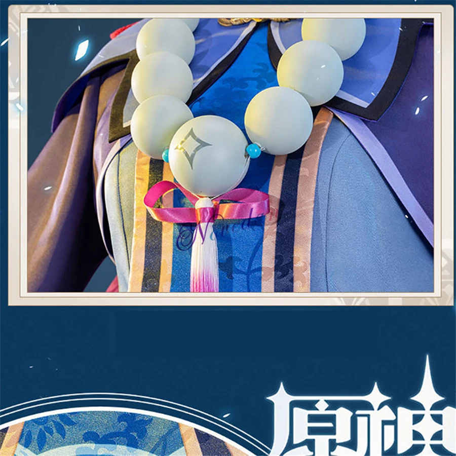 

Game Genshin Impact Cosplay Qiqi Costume Shoes Wig Zombie Girl Dress Anime Halloween Christmas Clothes For Women Girls