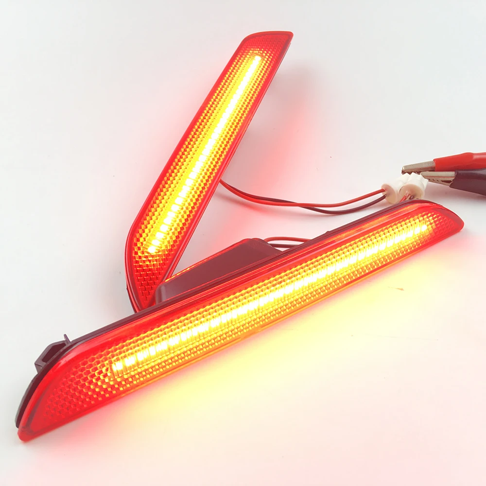 Красный объектив задний бампер боковой габаритный отражатель светодиодный