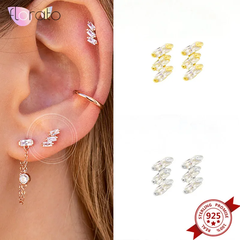 925 Sterling Silver Ear Needle Crystal Stud Earrings for Women Simple CZ Earrings Fashion Wedding Jewelry Female Jewelry
925 Sterling Silver Ear Needle Crystal Stud Earrings for Women Simple CZ Earrings Fashion Wedding Jewelry Female Jewelry