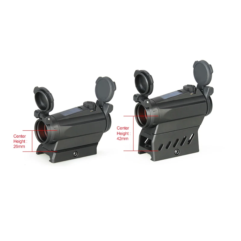 PPT1x20mm Red Dot прицел охотничья оптика 1x Reflex Солнечная энергия 2MOA 65MOA тактический прицел Рельс Пикатинни PP2-0126