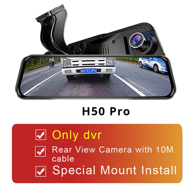 Black MaiYue star10''4G Android зеркало заднего вида DVR HD1080P автоматическая камера Спринт камера gps беспроводной ночного видения Автомобильный видеорегистратор - Название цвета: Black
