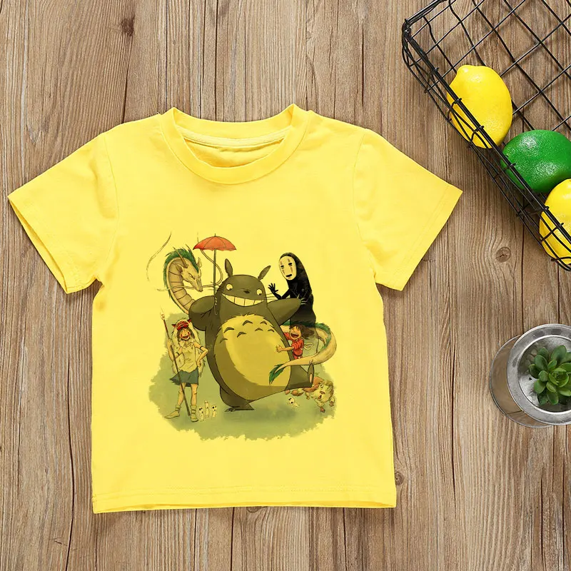 

Cartoon Boys Girls Vogue Casual Kawaii Kid Clothes Anime Totoro Design T Shirt Short Sleeve Tops Baby Children's Novelty T-Shirt