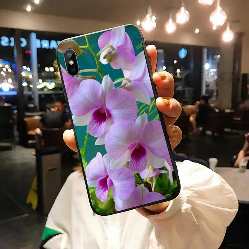 

beautiful Orchid Flowers Phone Case for iPhone 11 12 pro XS MAX 8 7 6 6S Plus X 5S SE 2020 XR