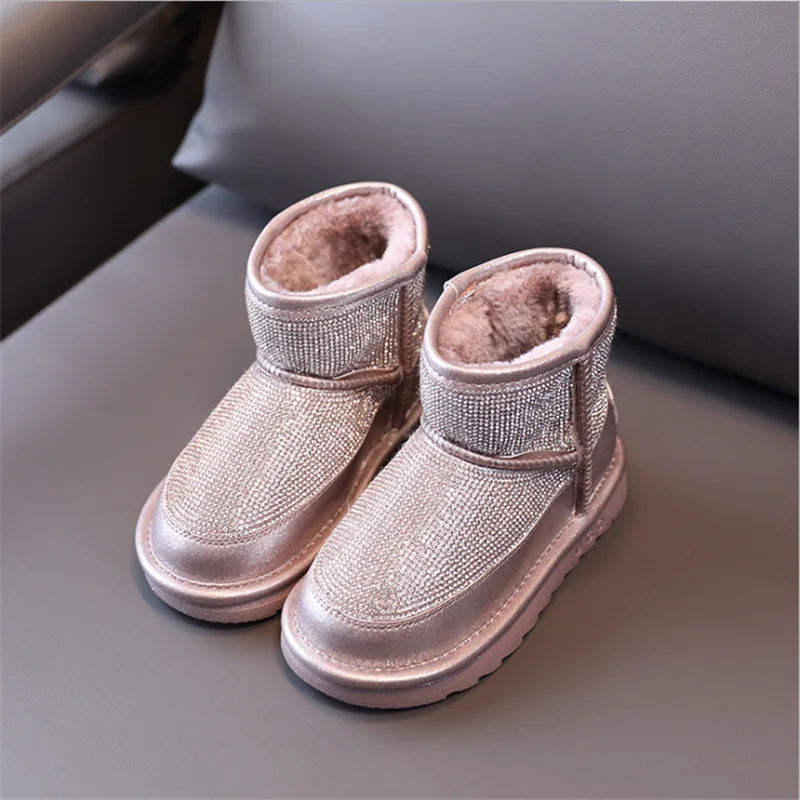 

2020 winter new children's snow boots boys and girls warm cotton shoes non-slip casual cotton shoes21-36