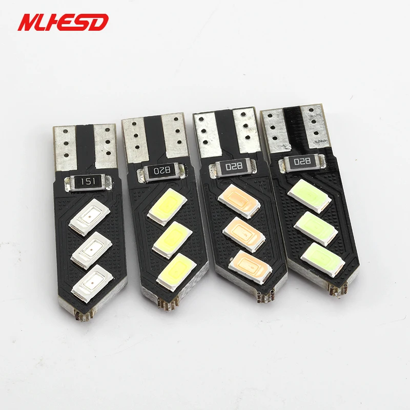 

10pcs T10 6smd 5730 5630 Led canbus Car Light Canbus White light t10 led W5w 194 Error Bulbs 6led