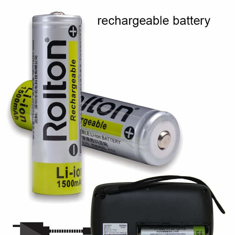 Портативный FM радиоприемник Rolton с поддержкой TF карты и светодиодный