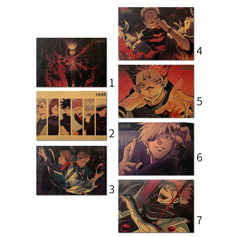 

Sukuna Satoru Jujutsu Kaisen Anime Painting Decor Wall Art Bedroom Home Living Room Decoration Prints Poster