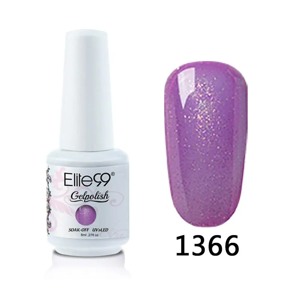 1366 Elite99 8 мл Гель-лак для ногтей Vernis Полупостоянный лак для ногтей УФ-гель лак для ногтей эмаль для маникюра Лак для ногтей - Цвет: 1366