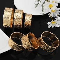 sophiaxuan hawaiian plumeria bracelets trendy gold plated big bangle bracelet female polynesian samoa jewelry for women 2021 new