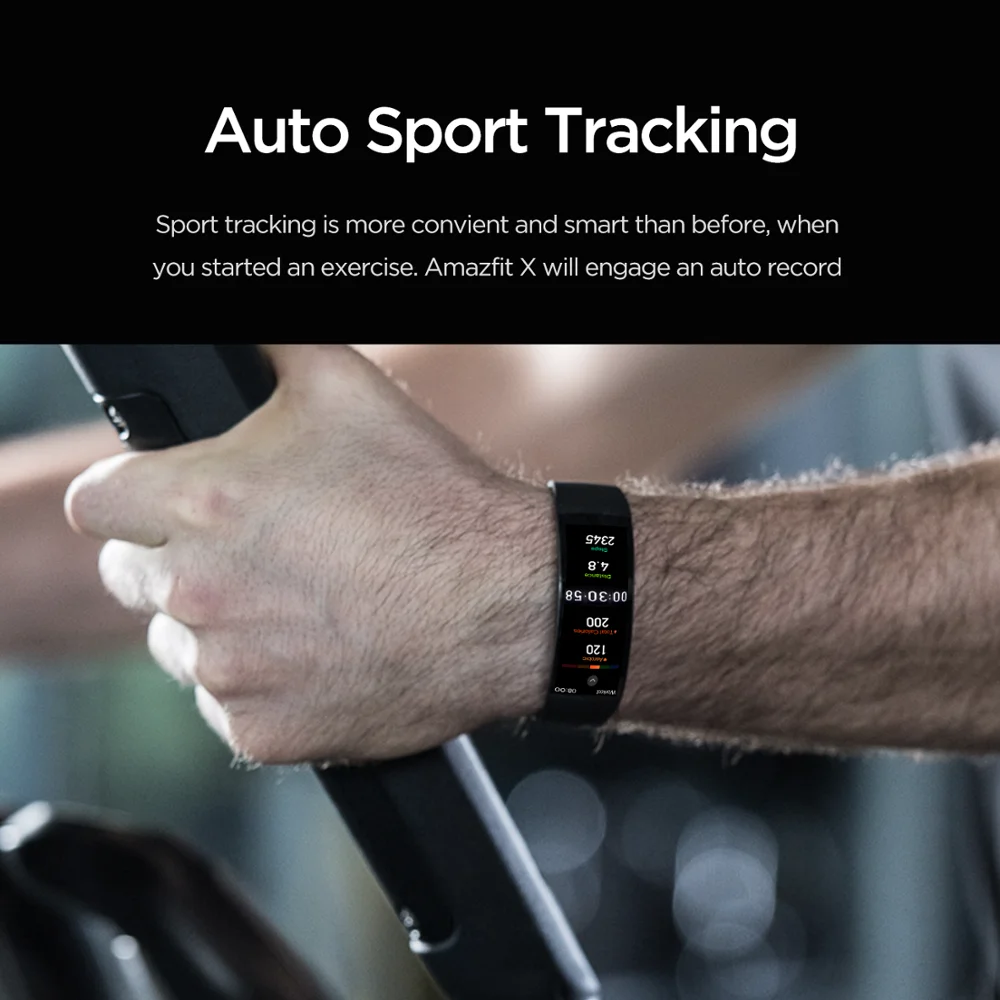 Умные часы Amazfit X изогнутый экран титановый корпус мониторинг сна водостойкость