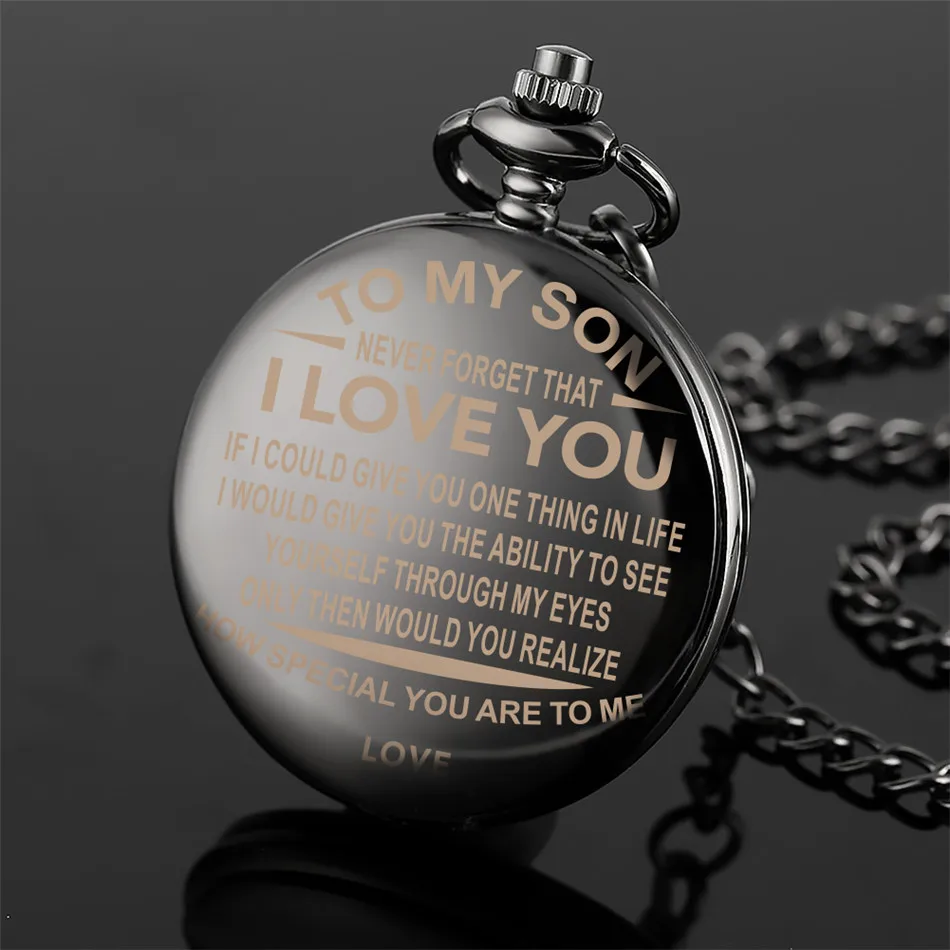 Подарки на день рождения карманные часы для моего сына специальный кулон Гладкие