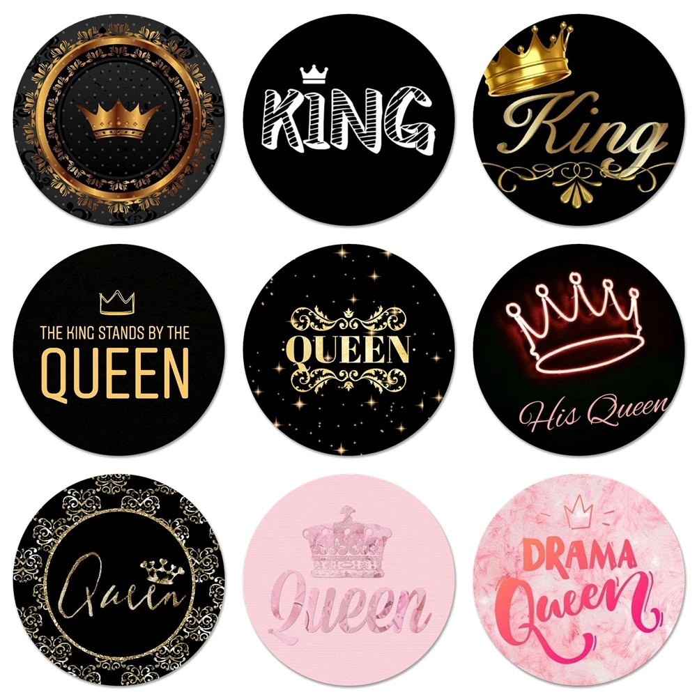 58 мм король и королева значок с изображением короны брошь заколка аксессуары для