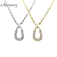moonmory 100 real 925 sterling silver 2018 japanese women horseshoes charm pendant necklace brand jewelry for men jewellry gift