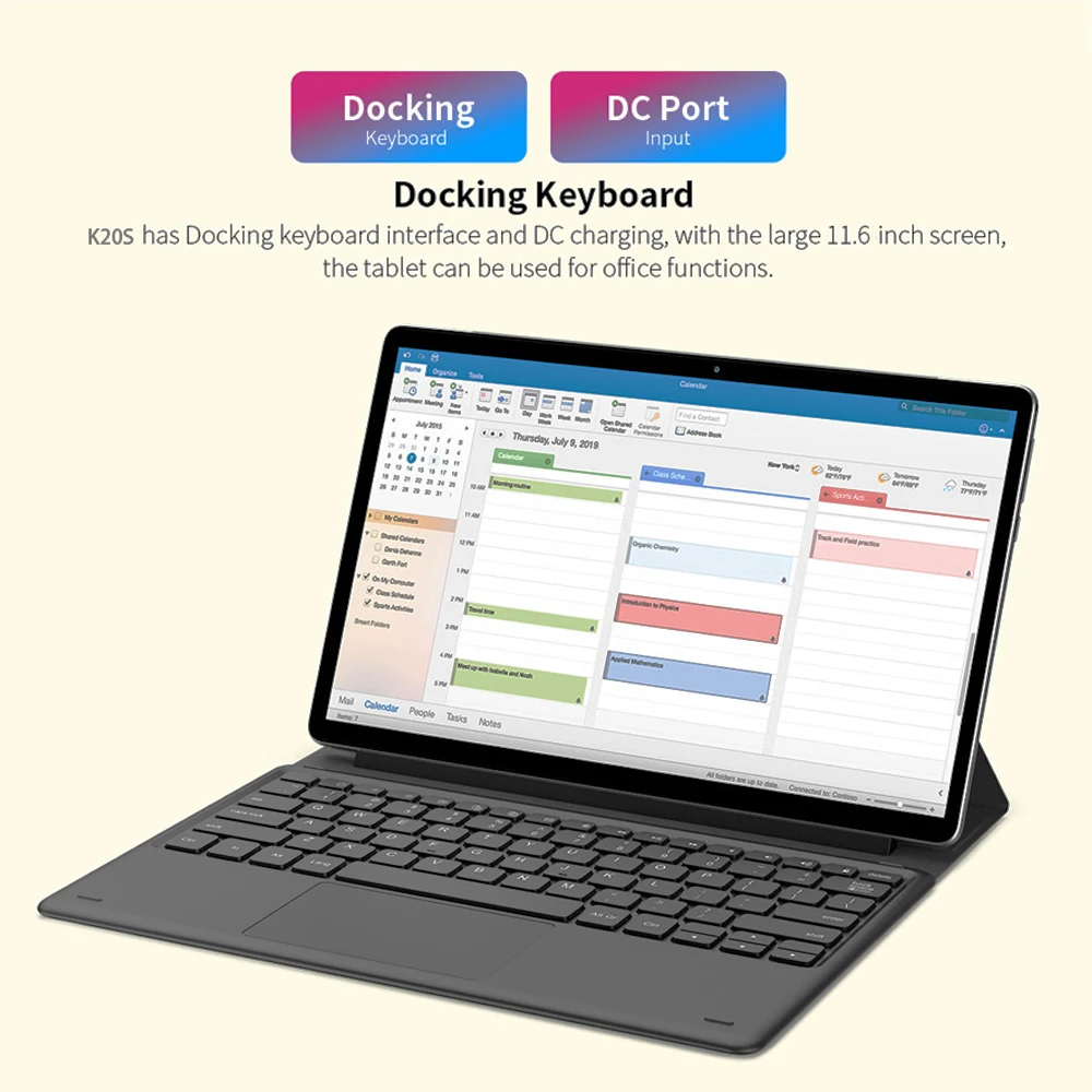 2021 Upgraded K20 Pro 4G SIM Network 2 in 1 Tablet Laptop with Keyboard 128GB ROM Tablet Android 11.6 Inch Tablet GPS 4GB RAM