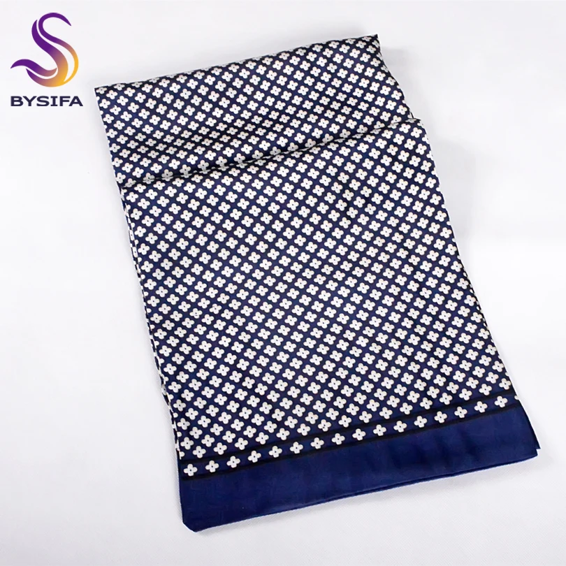 [BYSIFA] брендовый мужской шелковый шарф глушитель зимний модный аксессуар 100%