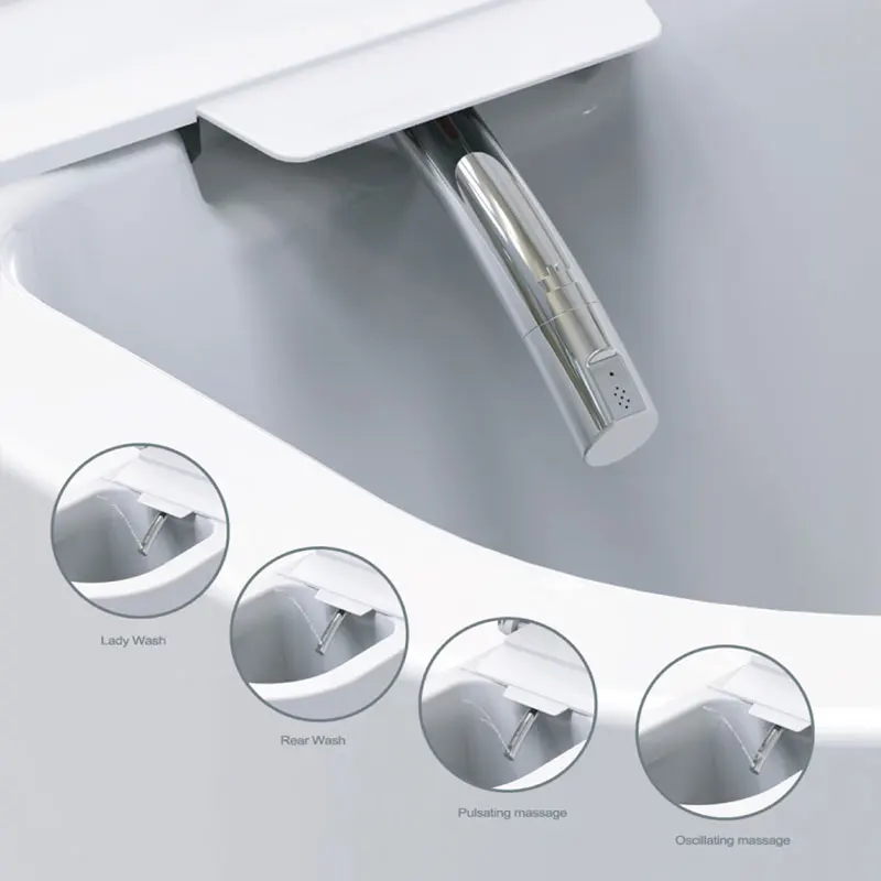 Интеллектуальный туалет Ecofresh встроенный электронный биде D образной формы Atuo flush