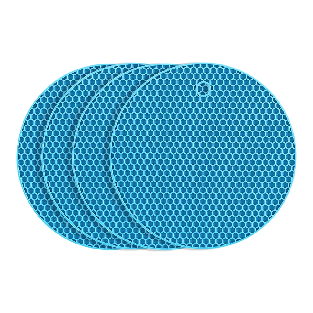 

4 шт., Набор круглых термостойких силиконовых подстаканников для кухонного горшка