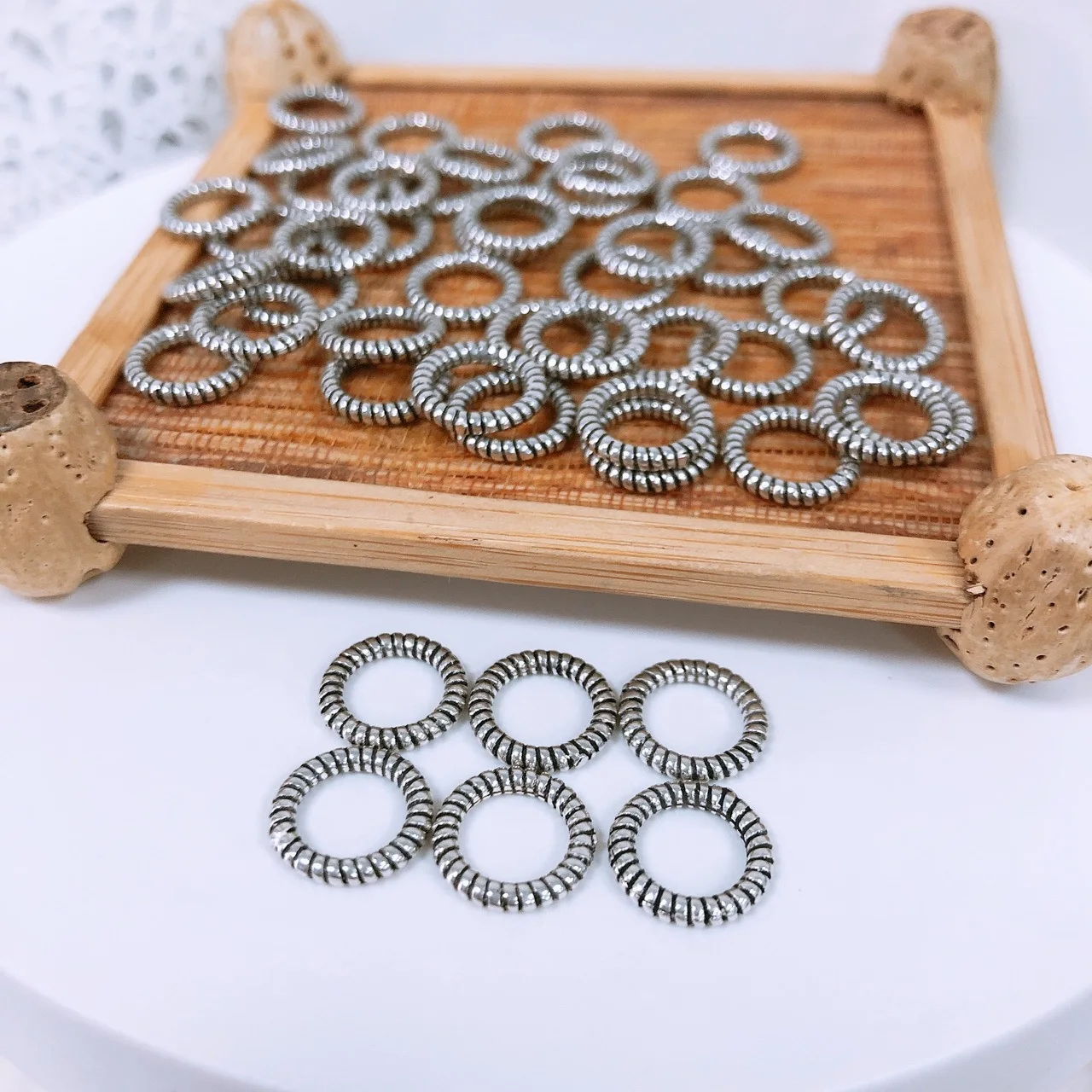 

4PCS 925 Sterling Silver Twist Closed Rings for DIY Jewelry Making S925 Fine Jewelry Finding