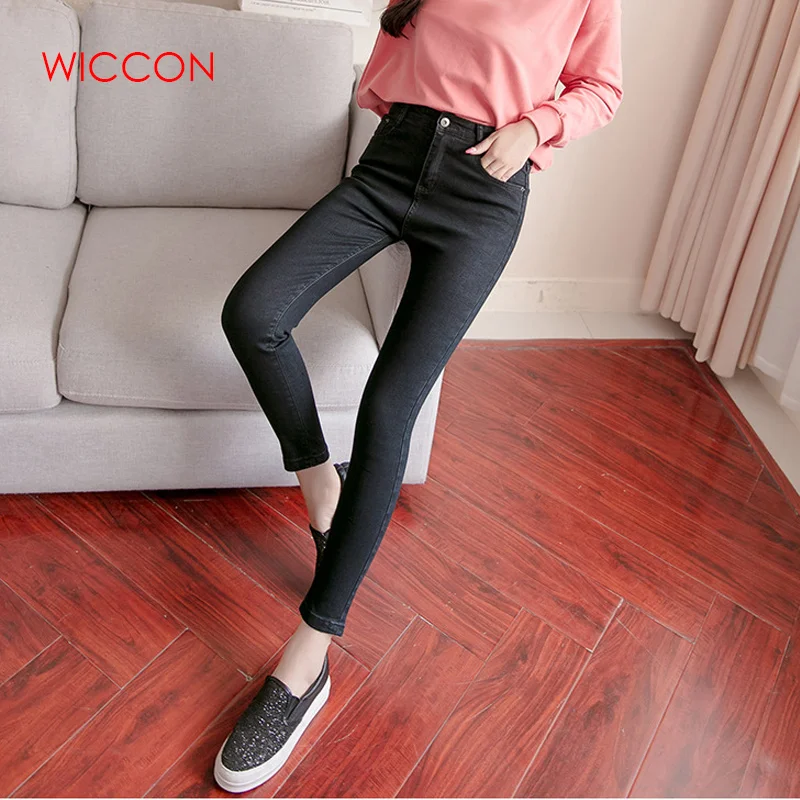 2020 джинсы-карандаш с высокой талией обтягивающие джинсы Стрейчевые Женские