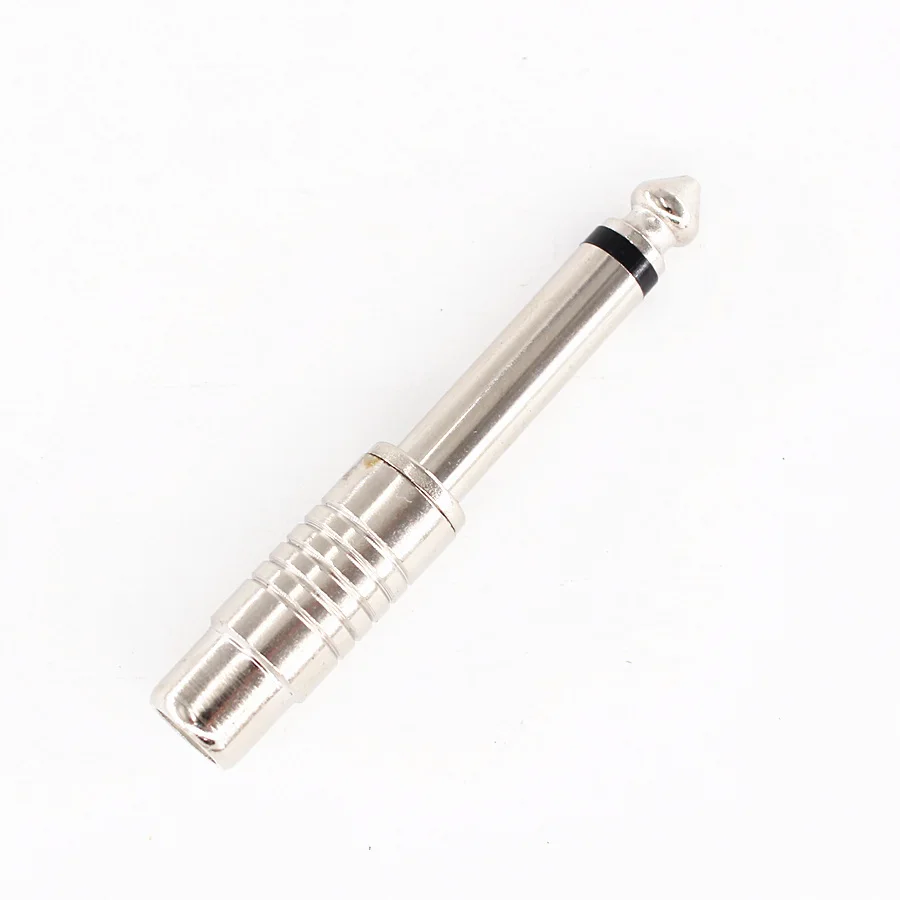 FODOCOR 1Pcs 6.35мм 1/4 Моно Канал Мужской Штекер на Женскую Разъем RCA Аудио Адаптер Конвертер