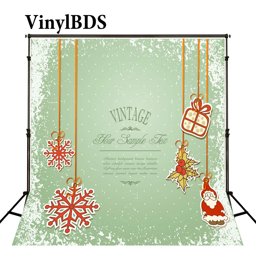Винтажный рождественский фон для фотосъемки с изображением снежинок пятен осени