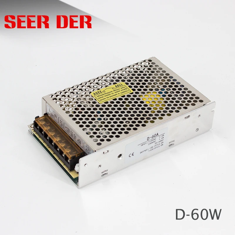 Высокое напряжение 12 В 5 в двойной выход режим переменного и постоянного тока 60 Вт