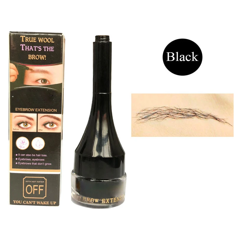 Чёрный коричневый бровей волокна волос 3D натуральный татуировки золотого и