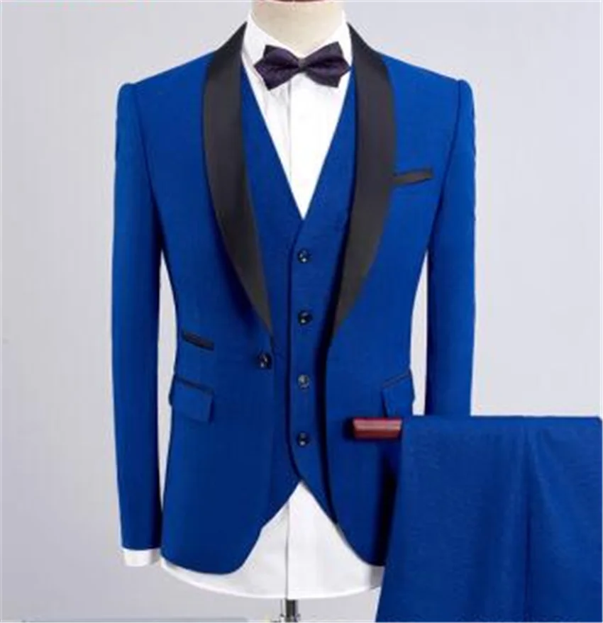 2020 men's dress suit wedding party dress bridegroom best man tuxedo performance suit（Jacket+pants+vest）