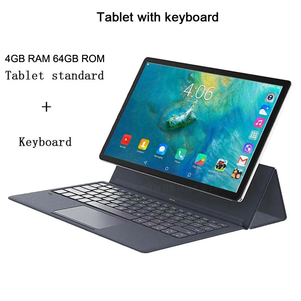 64GB add keyboard 11,6 дюймов планшет 2 в 1 ноутбук планшет с клавиатурой ультрабук type-C MT6797 X20 10 ядер Android 8,1 1920*1080 128 ГБ rom - Комплект: 64GB add keyboard