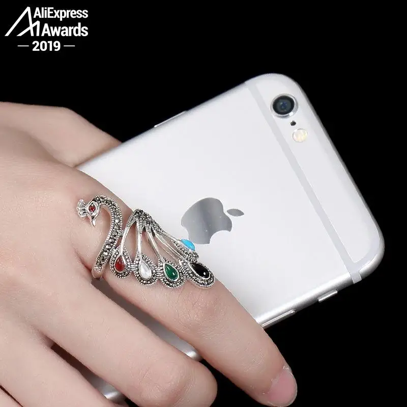 Кольца женские из натурального халцедона с изумрудами | Украшения и аксессуары