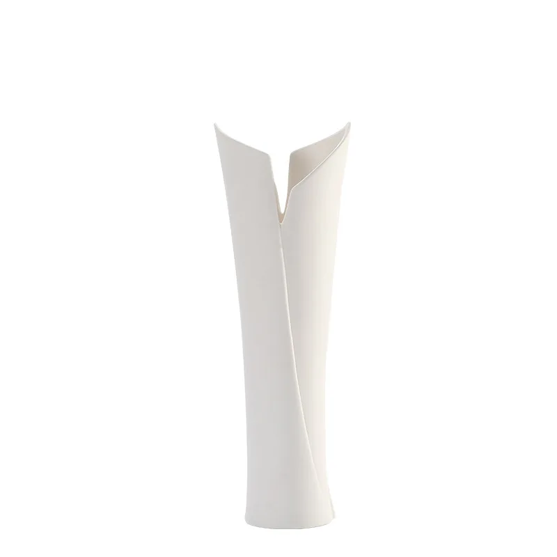 

3pcs Modern Simple White Ceramic Vase Dried Flower Flower Arrangement Crafts Living Room Interior Decoration Ornaments Gifts