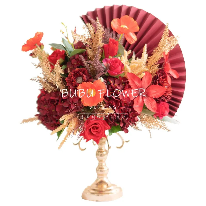 Simulation Fake Flower Table Flowers Decoration Wedding Row Floral Props Hotel Welcome Area Decorations | Дом и сад