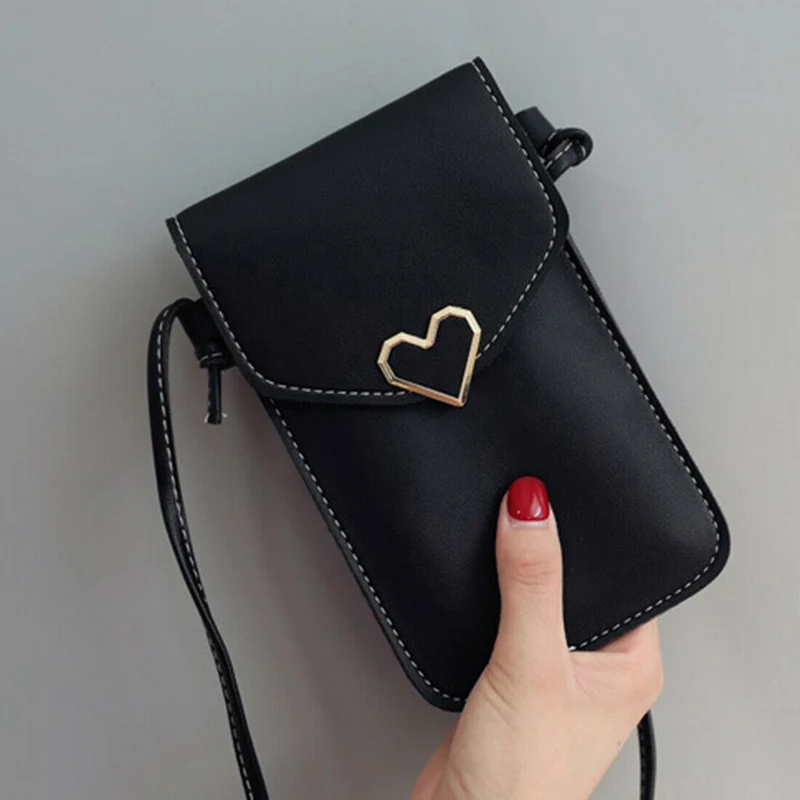 

Touches Screen PU Leather Change Bag Women Crossbody Mobile Phone Pouch Wallet Present Mothers Day Gift XRQ88
