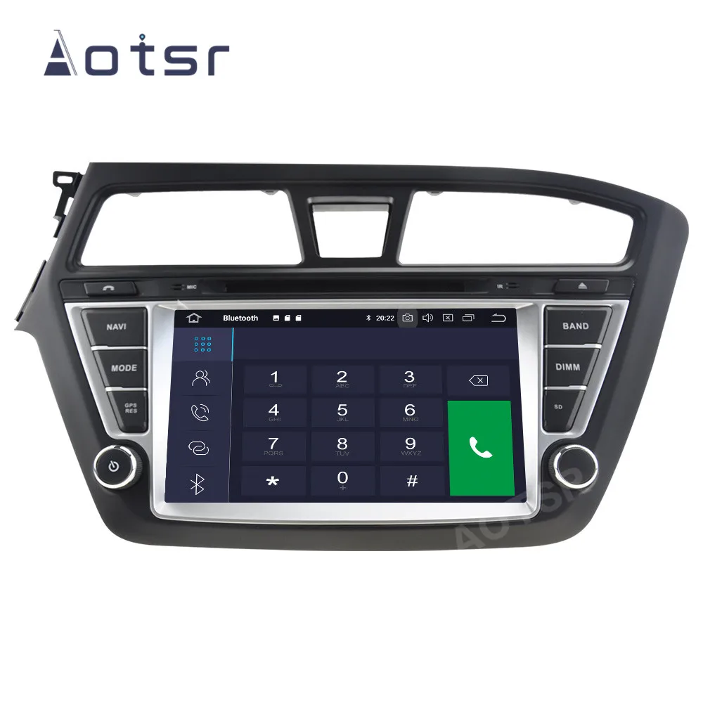 Автомобильный радиоприемник AOTSR 2 Din Android 10 для Hyundai I20 2014 - 2020 центральный