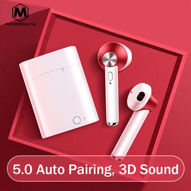 Микроданные TWS наушники истинные беспроводные красочные вкладыши Bluetooth 5 0 стерео