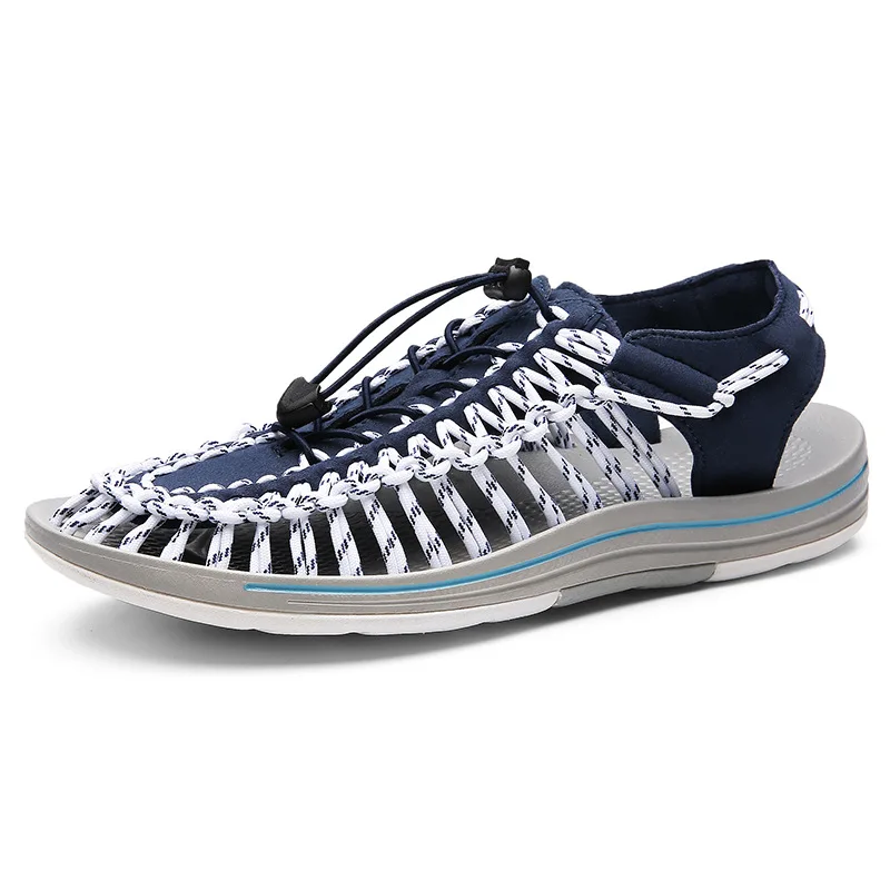 

Knitted Sandals Men Shoes Soft Bottom Beach Sandals Comfortable Sandals for Men Breathable Couple Summer Shoes Sandalias Hombre