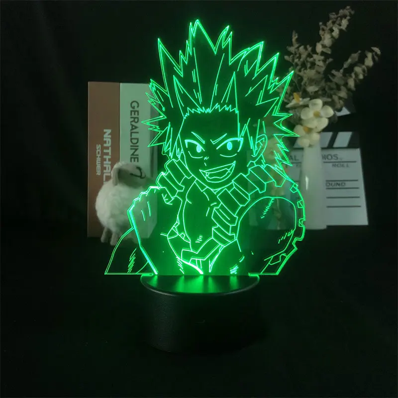 

My Hero Academia Japanese Anime Manga 3D Night Light Alarm Clock Base Lamp Color with Remote Eijiro Kirishima Dropship Room