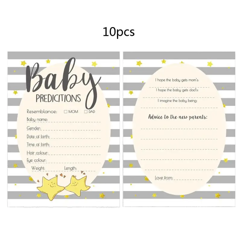 

Baby Predictions and Advice Cards (Pack of 10) - Baby Shower Games Ideas for Boy or Girl- Party Activities Supplies H9EF