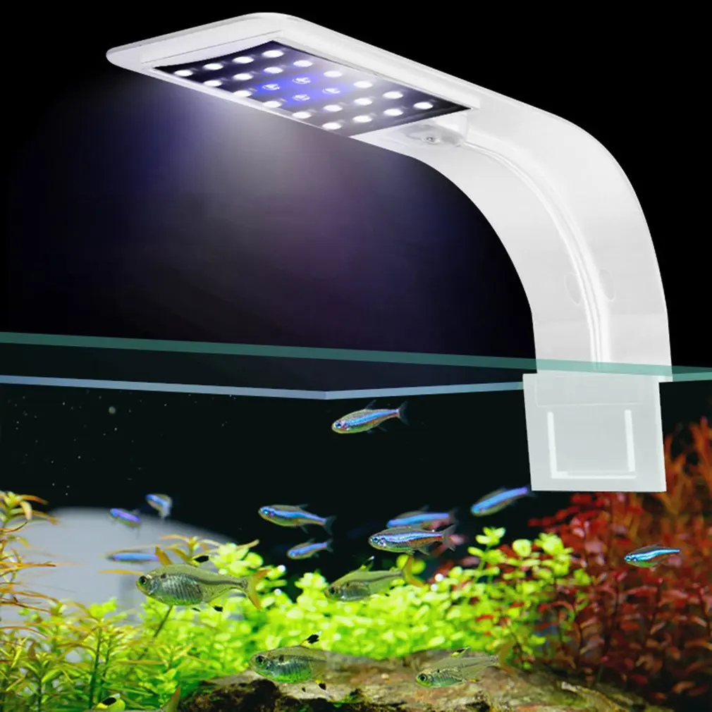 

Super Slim LED Aquarium Light Lighting plants Grow Light 5W/10W/15W Aquatic Plant Lighting Waterproof Clip-on Lamp For Fish Tank