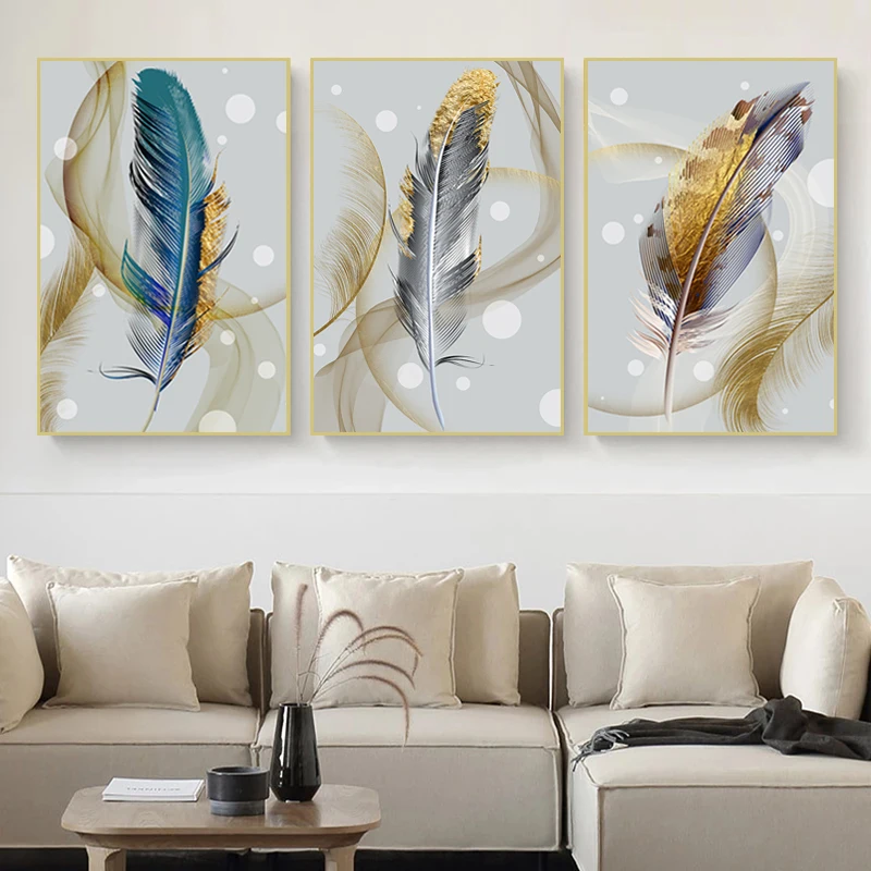 GOLDEN FEATHERS CANVAS PRINT
