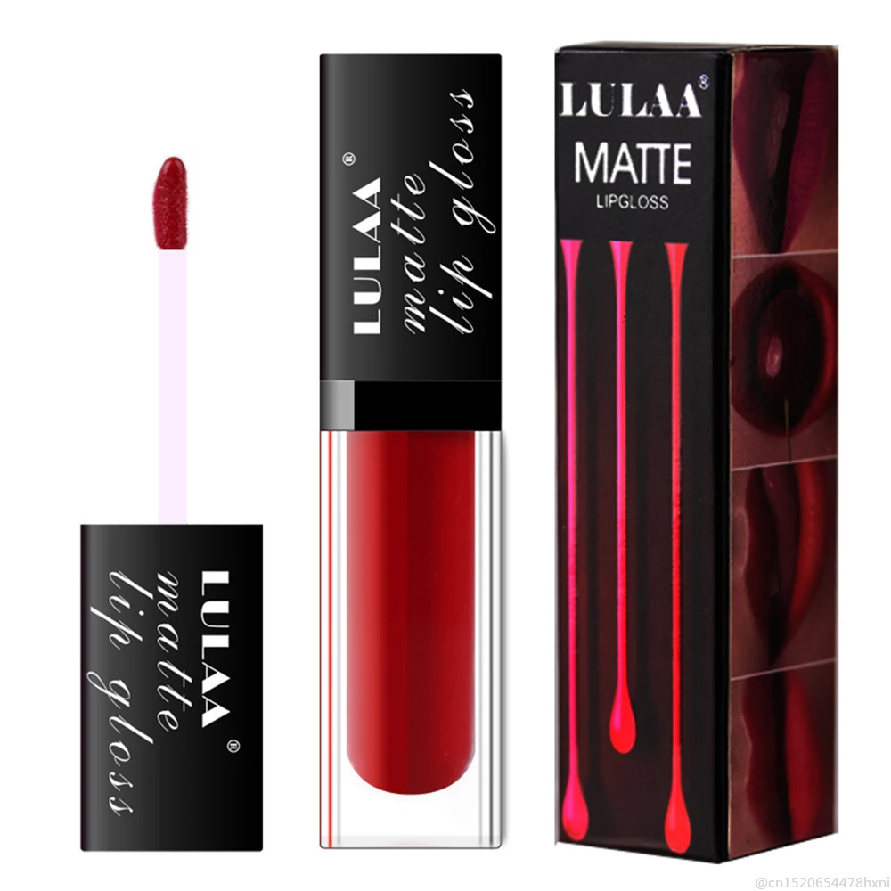Жидкий матовый блеск для губ LULAA стойкий водостойкий пигмент антипригарная