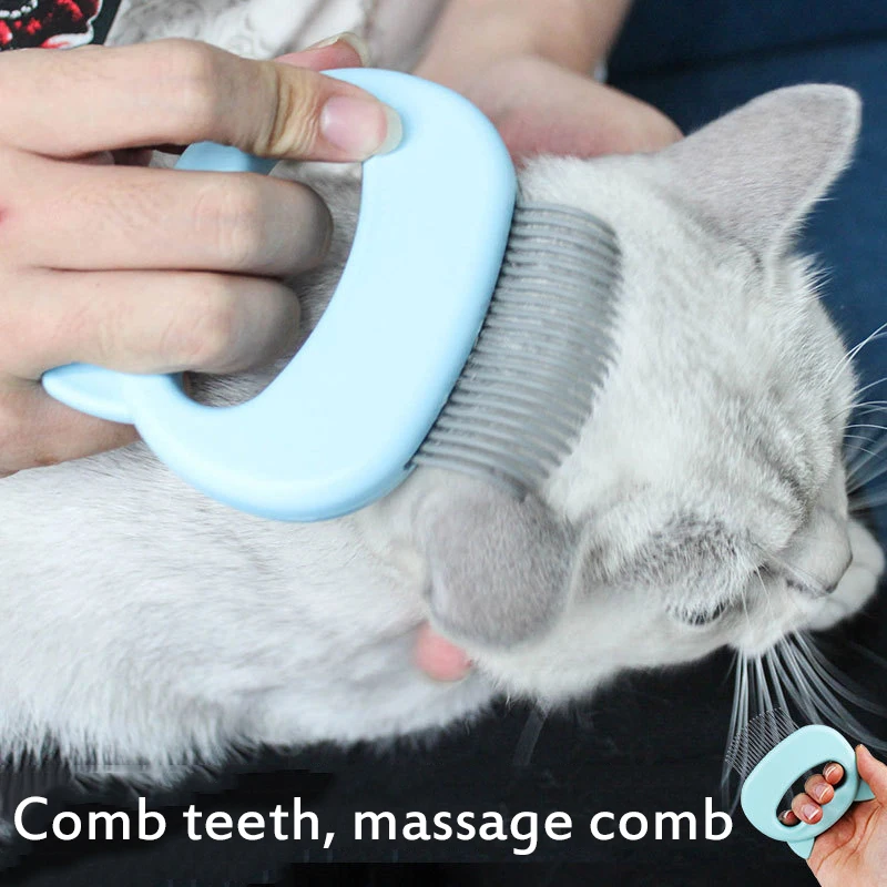 

Pet Dog Massage Comb Shell Comb Grooming Hair Removal Shedding Cleaning Brush