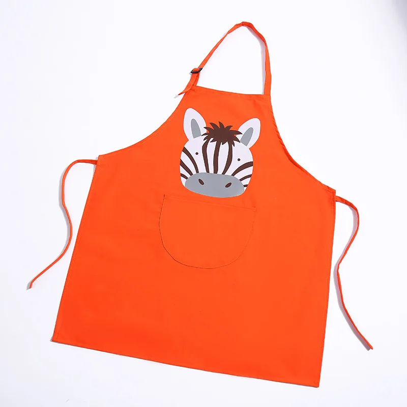 

2019 printed sleeveless cartoon apron kitchen cleaning apron overalls