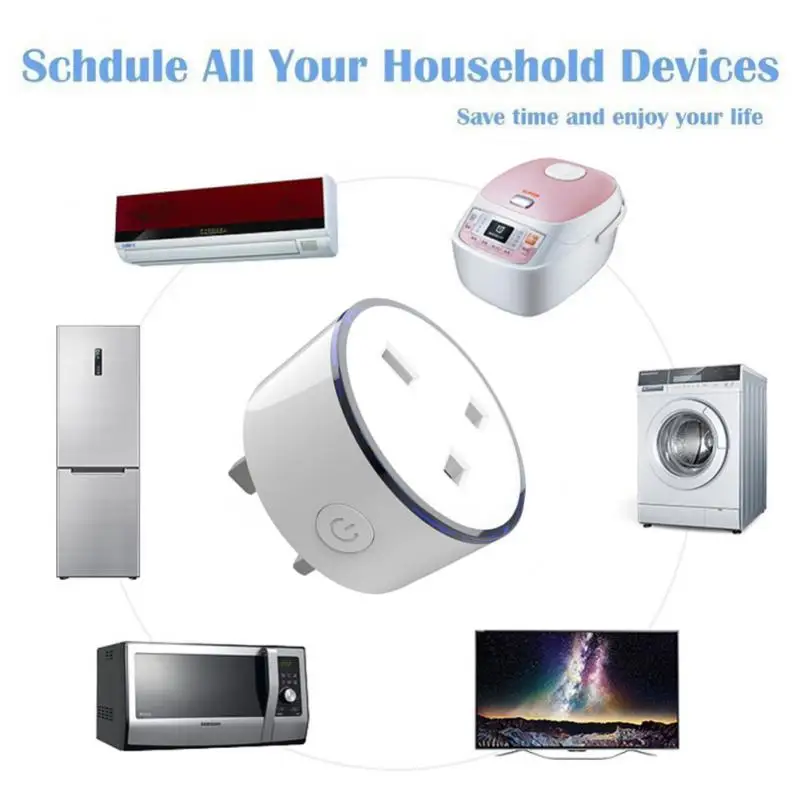 Умная розетка RGB световая вилка WiFi переключатель ЕС дистанционное Голосовое