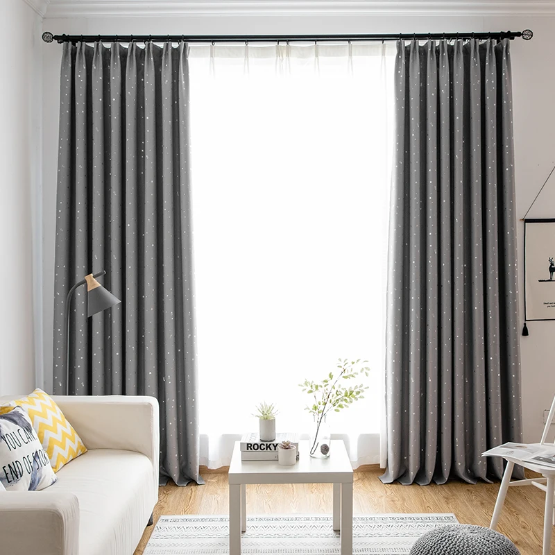 Современные затемняющие шторы со звездами занавески для гостиной спальни окон