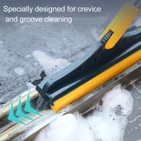 2 in 1 floor brush scrub brush brooms with long handle bathroom wiper with 120 degree rotatable head household cleaning tool