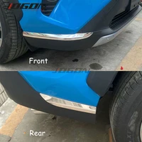 s steel front rear side bumper trim for toyota rav4 2019 2020 car styling corner spilitter strip cover protection accessories