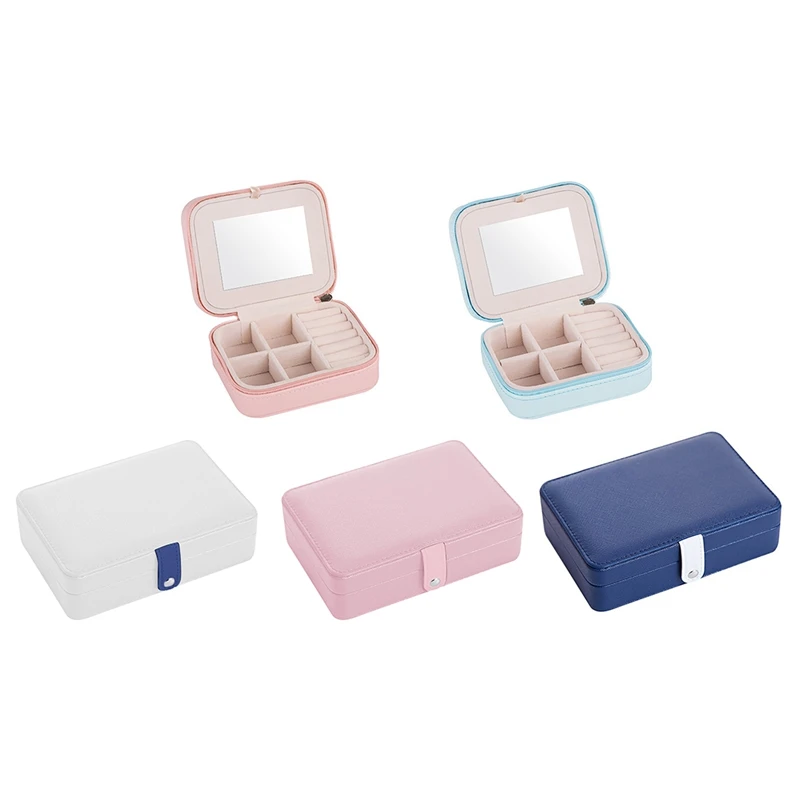 

Портативный Женский браслет, серьги, ожерелье, кольца, чехол для хранения ювелирных изделий